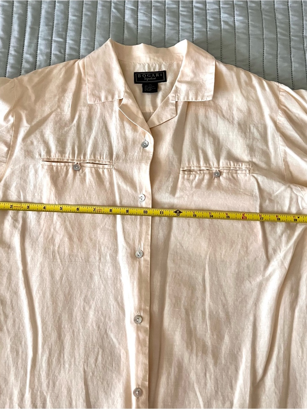 Signature cream Button-Up Blouse - Picture 6 of 7
